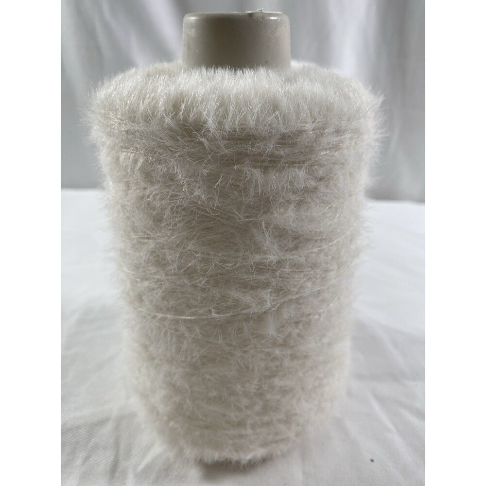 Fancy Cone Yarn Spool Yarn Faux Fur WhiteClothes Thread 540g Net Weight #826